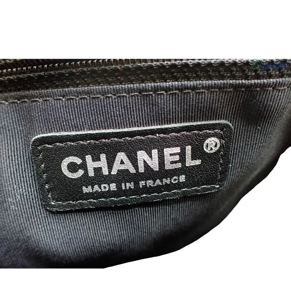Chanel Medium Hula Hoop Bag Vintage CC Black Lambskin Flap SHW Quilted Rare